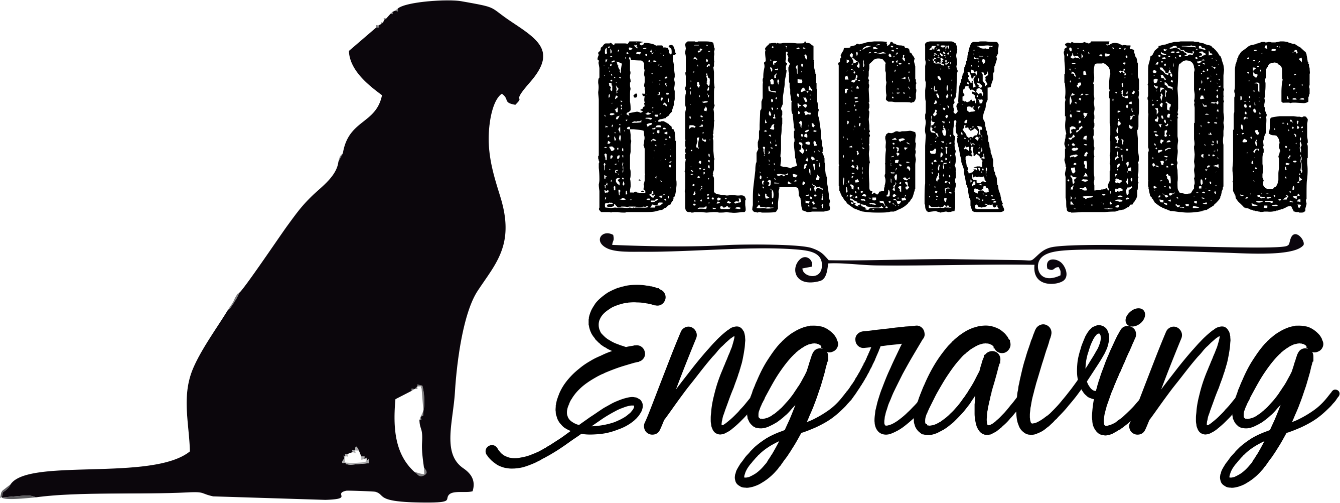 Black Dog Engraving