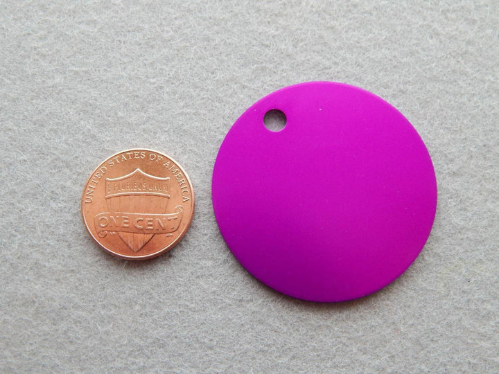 Extra Large Round Dog or Cat Pet ID Tag - Black Dog Engraving