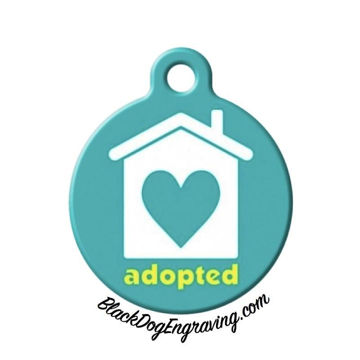 Adopted Shelter Rescue Pet Engraved Pet ID Tag