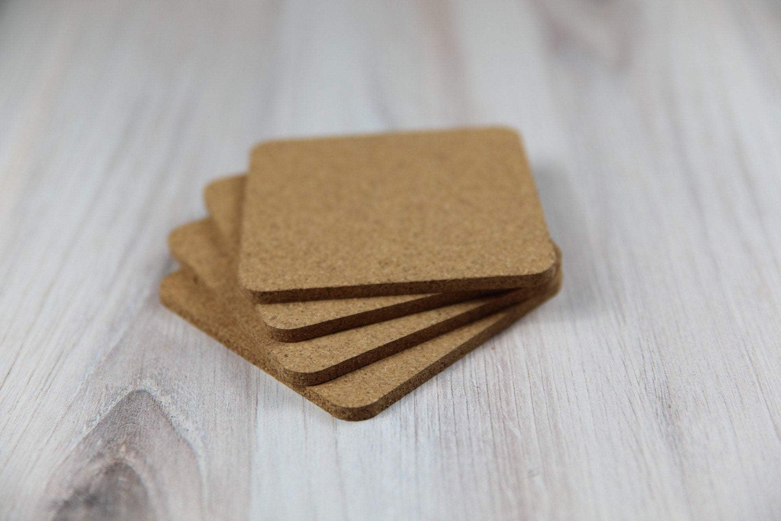 Full of Christmas Spirit Square Cork Coasters (set of 4) - Black Dog Engraving