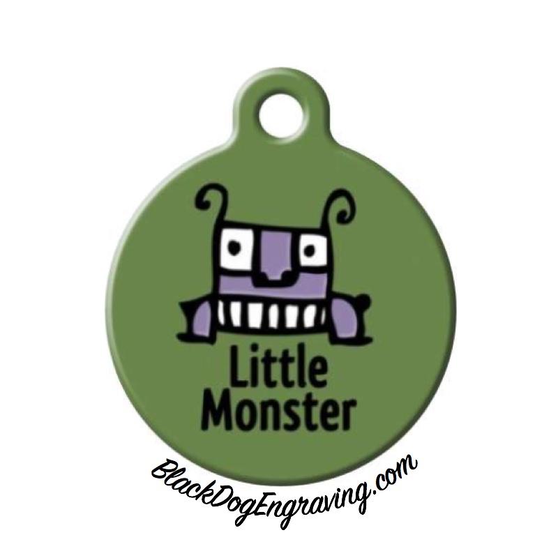 Little Monster Engraved Pet ID Tag
