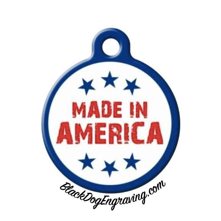 Made in America USA Engraved Pet ID Tag