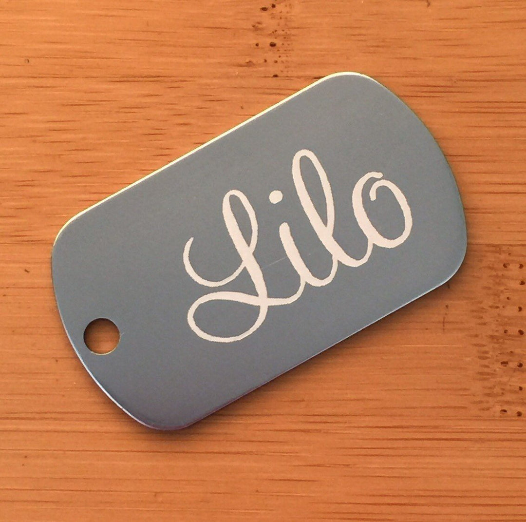 Military Style Engraved Dog Tag