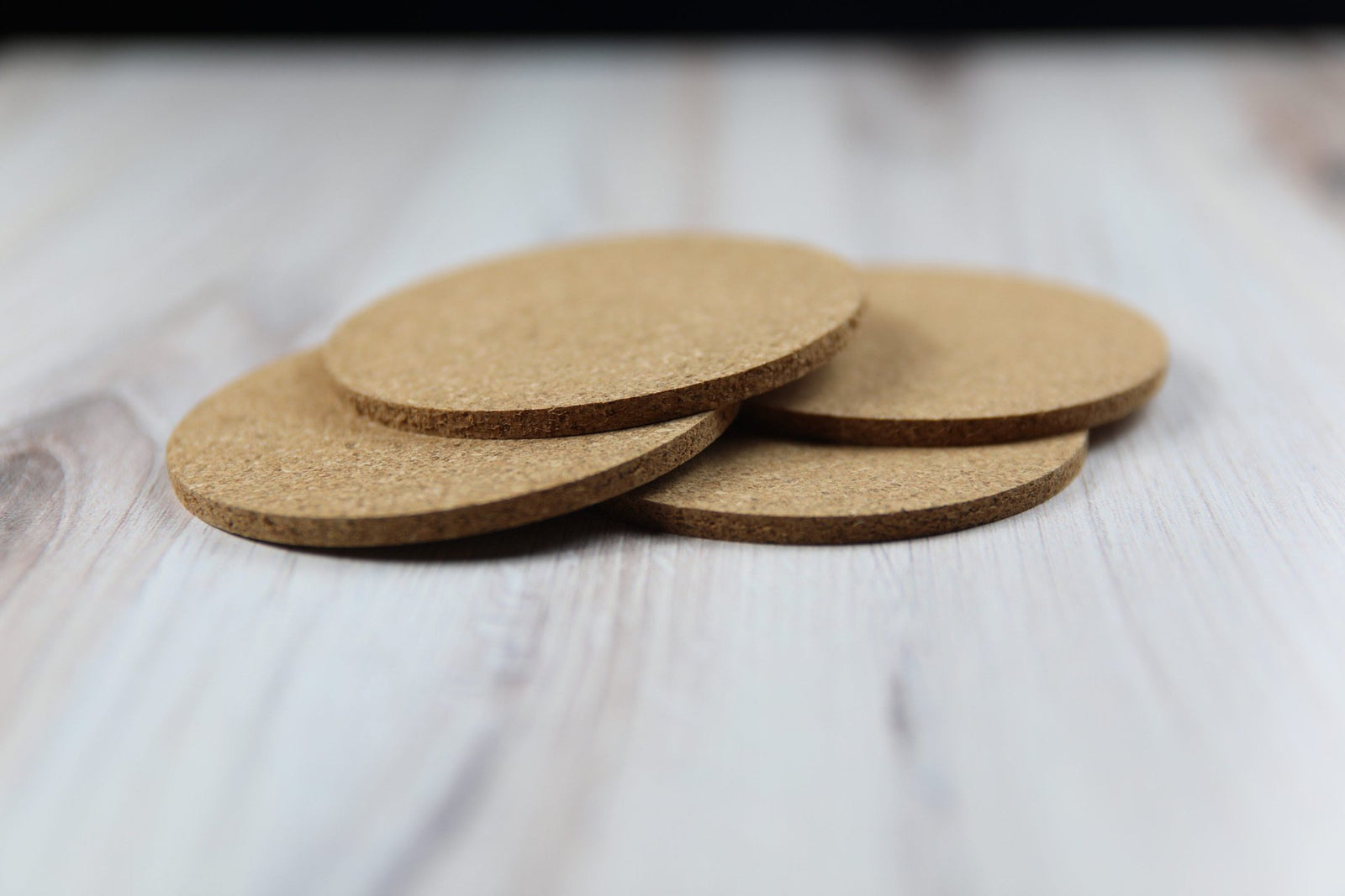 Monogrammed Round Cork Coasters (set of 4) - Black Dog Engraving