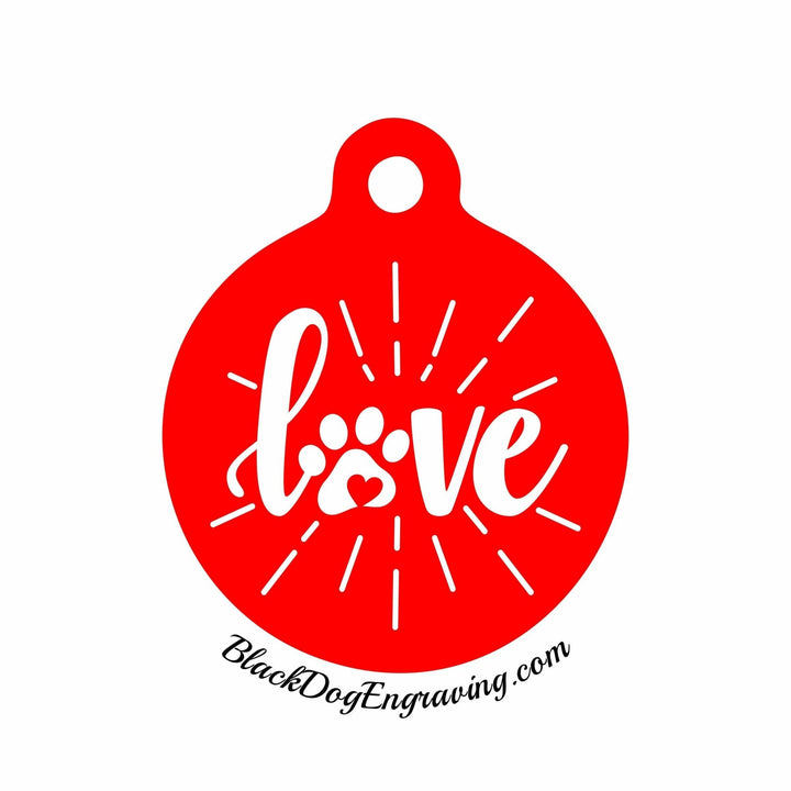 Paw Love Personalized Pet ID tag