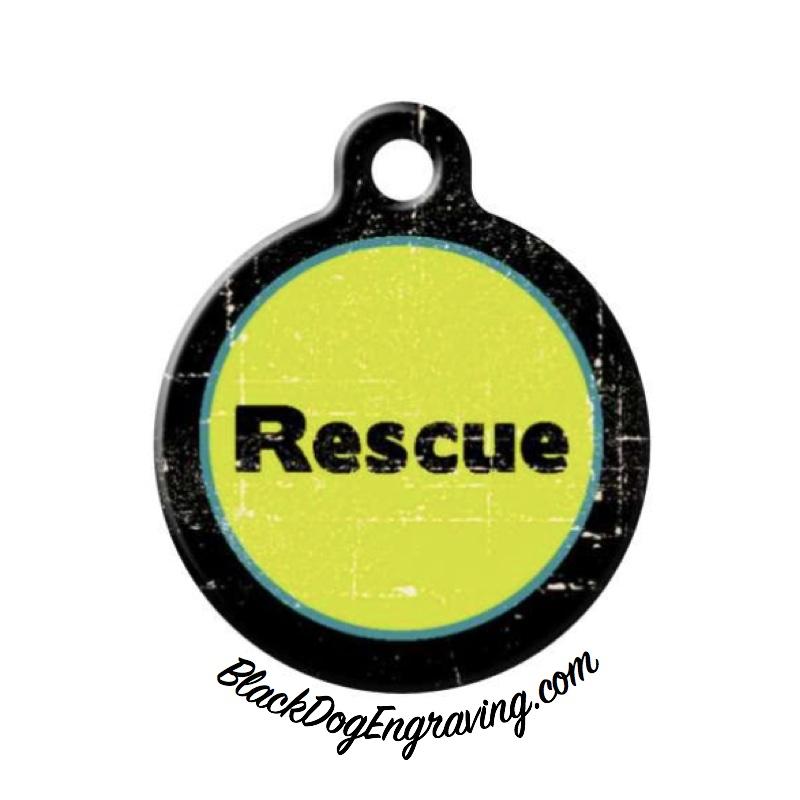Rescue Adopted Pet Engraved Pet ID Tag