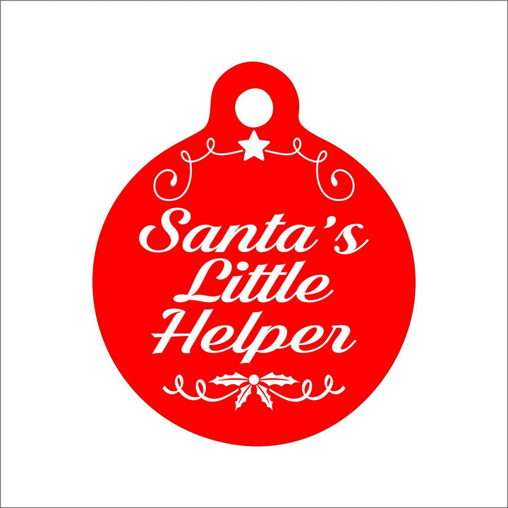 Santa's Little Helper Pet Tag