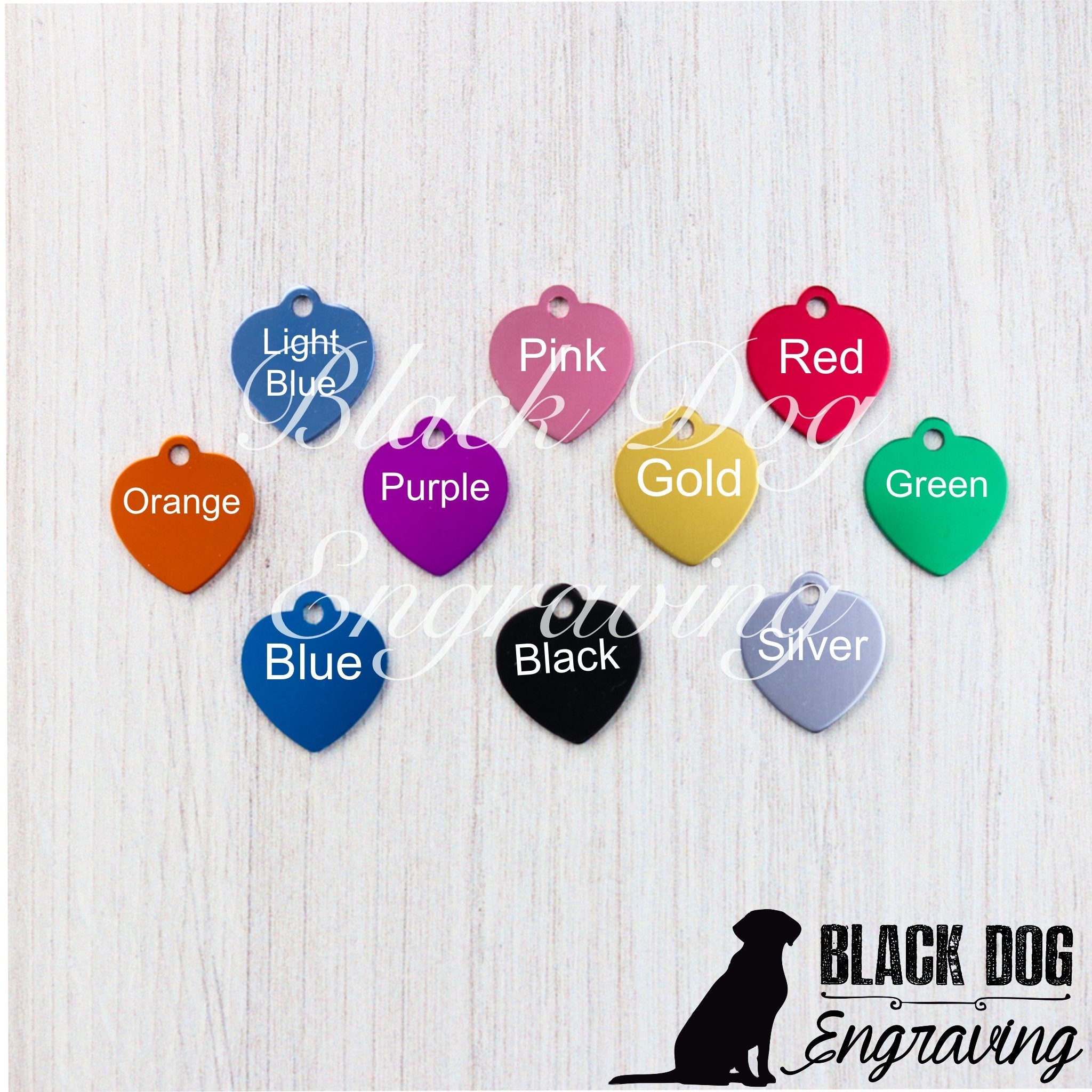 Personalized Small Pet Tags Black Dog Engraving