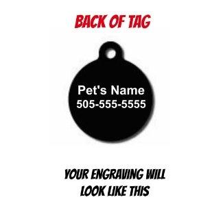 Terrible Dog Personalized Pet Tag - Black Dog Engraving