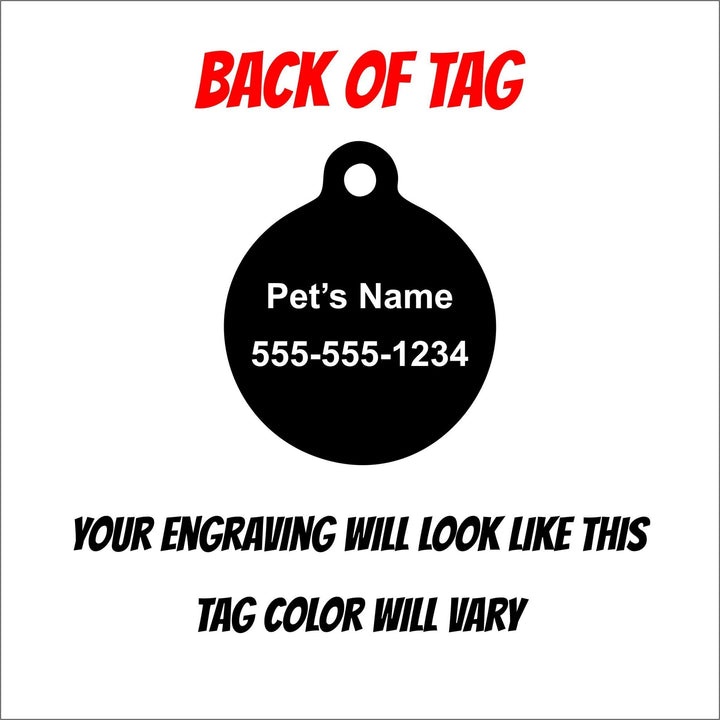Throw The Ball Pet Engraved Pet ID Tag - Personalized Engraved Dog Tag - Funny Dog Tag