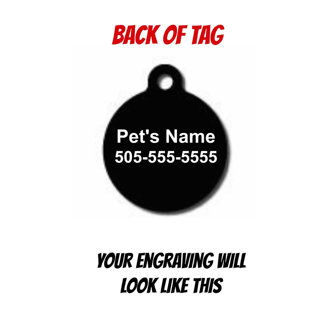Tie-dye Peace Engraved Pet ID Tag